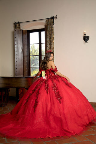 Ballkleid mit Korsett und Applikation von Petite Adele PQ1070