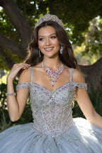 Cold Shoulder Ball Gown by Petite Adele PQ1077