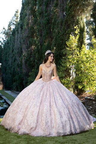 Trägerloses Ballkleid mit Schleife von Petite Adele PQ1080