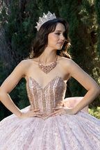 Strapless Bow Ball Gown by Petite Adele PQ1080