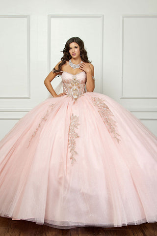 Schulterfreies Korsett-Ballkleid von Petite Adele PQ1061