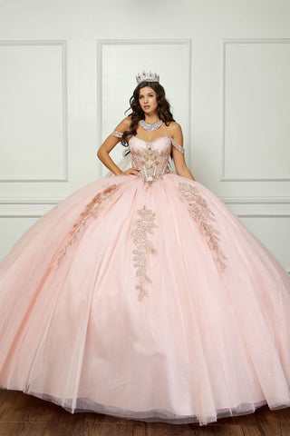 Schulterfreies Korsett-Ballkleid von Petite Adele PQ1061