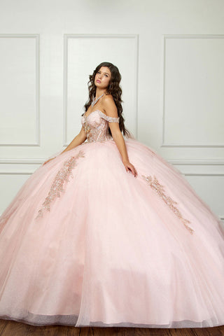 Schulterfreies Korsett-Ballkleid von Petite Adele PQ1061