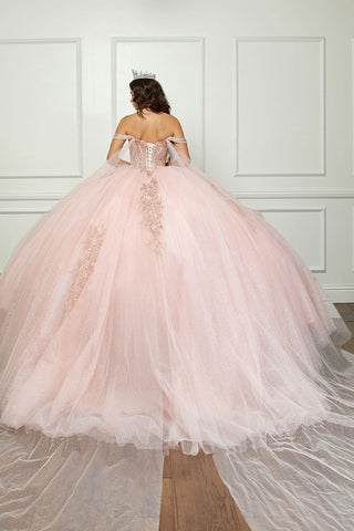 Schulterfreies Korsett-Ballkleid von Petite Adele PQ1061