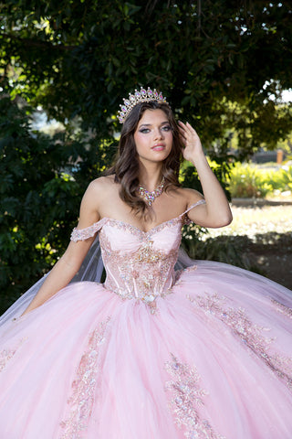Schulterfreies Korsett-Ballkleid von Petite Adele PQ1061
