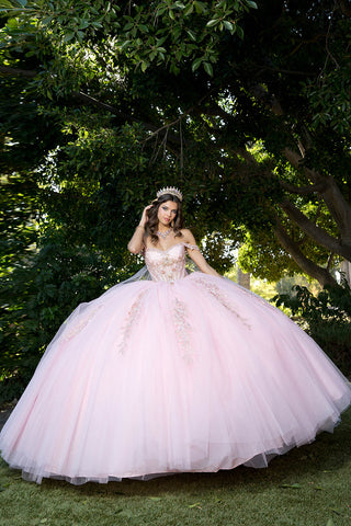 Schulterfreies Korsett-Ballkleid von Petite Adele PQ1061