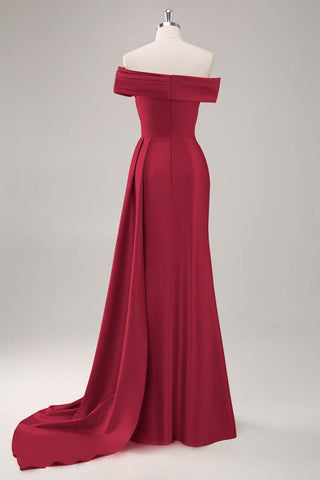 Ruched Champagne Sheath One Shoulder Long Formal Dress