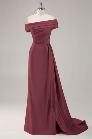 Lilac Sheath One Shoulder Long Formal Dress with Streamer
