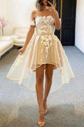 Robe de bal champenoise décolletée asymétrique PD458