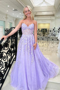 Abito da Sera Formale A-Line con Scollatura a Cuore in Tulle Carino PSK532