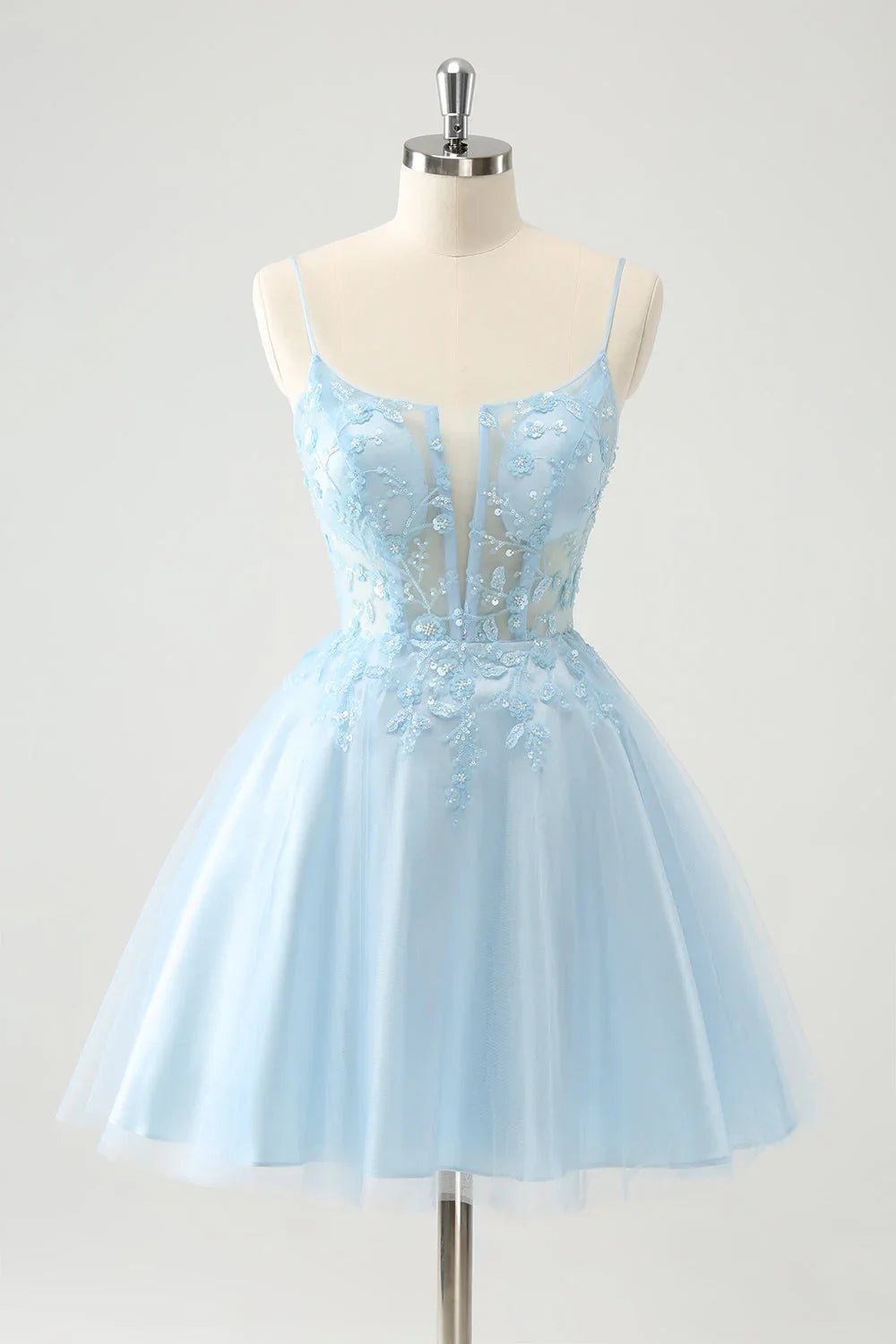 Niedliches A-Linien-Trägerleibchen-Korsett-Kurzbluse Heimkehrkleid mit Applikationen