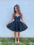 Glitzer-A-Linie Homecoming-Kleid Zurück-zur-Schule-Kleid Y2835
