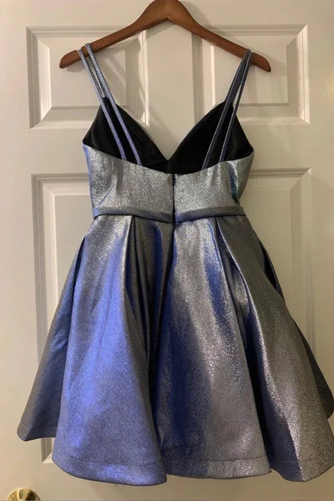 Elegante Trägeroben-A-Linie-Kurz-Kleider für den Homecoming-Ball