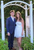 Vestido Branco Sem Alças para Baile de Finalistas Vestido Branco para Festa Y2327
