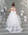 Dream Princess Sleeveless Lace and Tulle with Beading Flower Girl Dress - view 1