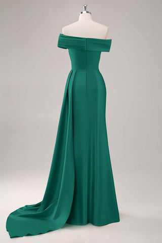Ruched Champagne Sheath One Shoulder Long Formal Dress