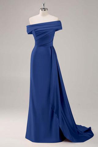 Ruched Champagne Sheath One Shoulder Long Formal Dress