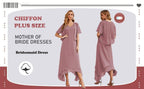 Vestidos de chiffon plus size para mãe da noiva com casaco e vestidos de cerimónia para casamento SEA28073 