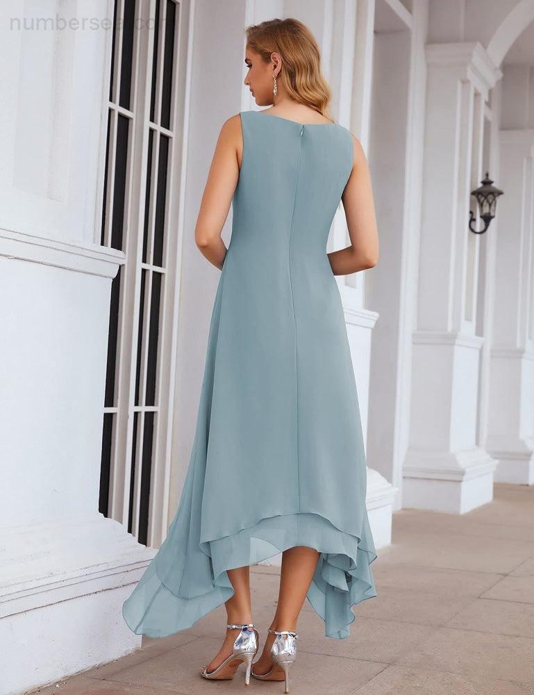 Vestidos de chiffon plus size para mãe da noiva com casaco e vestidos de cerimónia para casamento SEA28073 