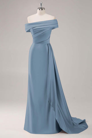 Ruched Champagne Sheath One Shoulder Long Formal Dress