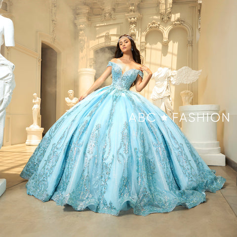Schulterfreies Quinceanera-Kleid von Ragazza EV58-658