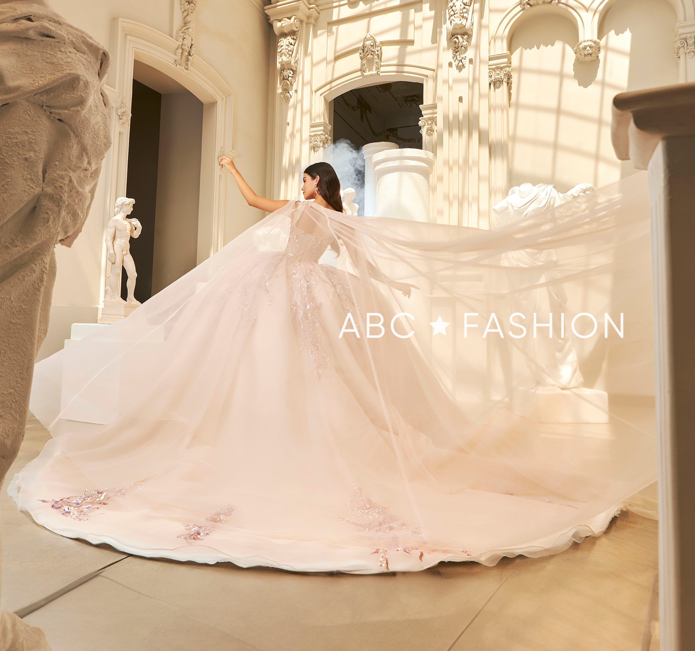 Sleeveless Cape Quinceanera Dress by Ragazza EV64-664