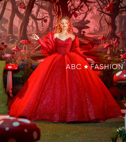 Quinceanera-Kleid mit Puffärmeln von Ragazza EV70-670