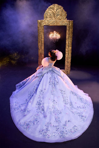 Quinceanera-Kleid mit Puffärmeln von Ragazza EV77-677