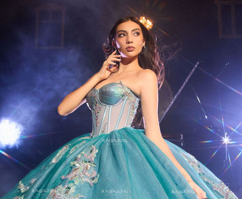 Transparentes Korsett-Quinceanera-Kleid von Ragazza EV80-680