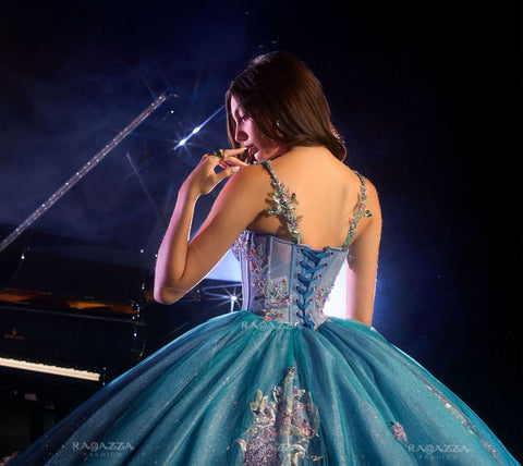 Transparentes Korsett-Quinceanera-Kleid von Ragazza EV80-680