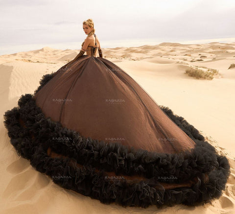 Quinceanera-Kleid mit Rüschen von Ragazza EV82-682