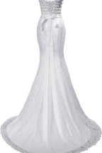 Elegante Meerjungfrau-Hochzeitskleider, Brautkleider mit Herz-Ausschnitt