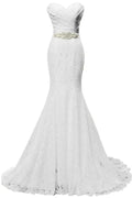 Elegante Meerjungfrau-Hochzeitskleider, Brautkleider mit Herz-Ausschnitt