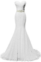 Elegante Meerjungfrau-Hochzeitskleider, Brautkleider mit Herz-Ausschnitt