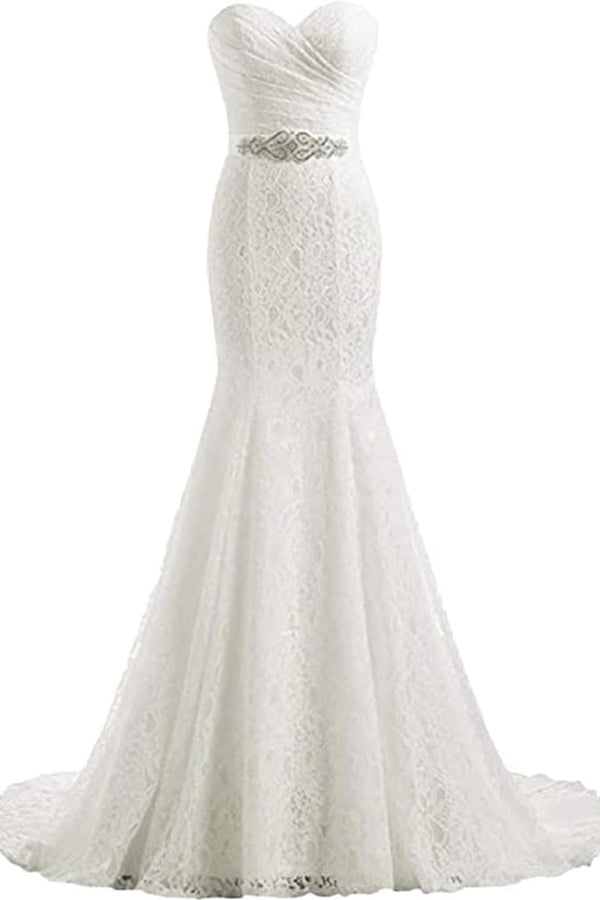Elegante Meerjungfrau-Hochzeitskleider, Brautkleider mit Herz-Ausschnitt