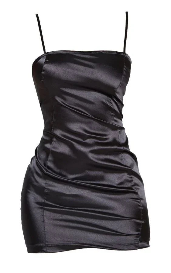 Sexy Schwarzes Kleid Kurzes Homecoming-Kleid Y2034