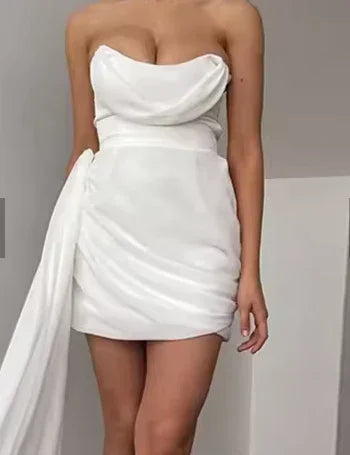Vestido Blanco para el Baile de Bienvenida Vestido Blanco para Invitados de Boda Y2958