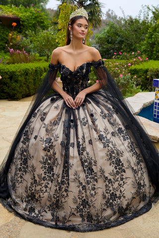 Ballkleid mit Cape-Ärmeln und Applikation von GLS Gloria GL3500