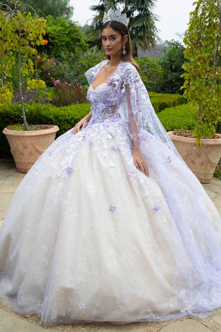 3D Schmetterlings-Cape-Ballkleid von GLS Gloria GL3501