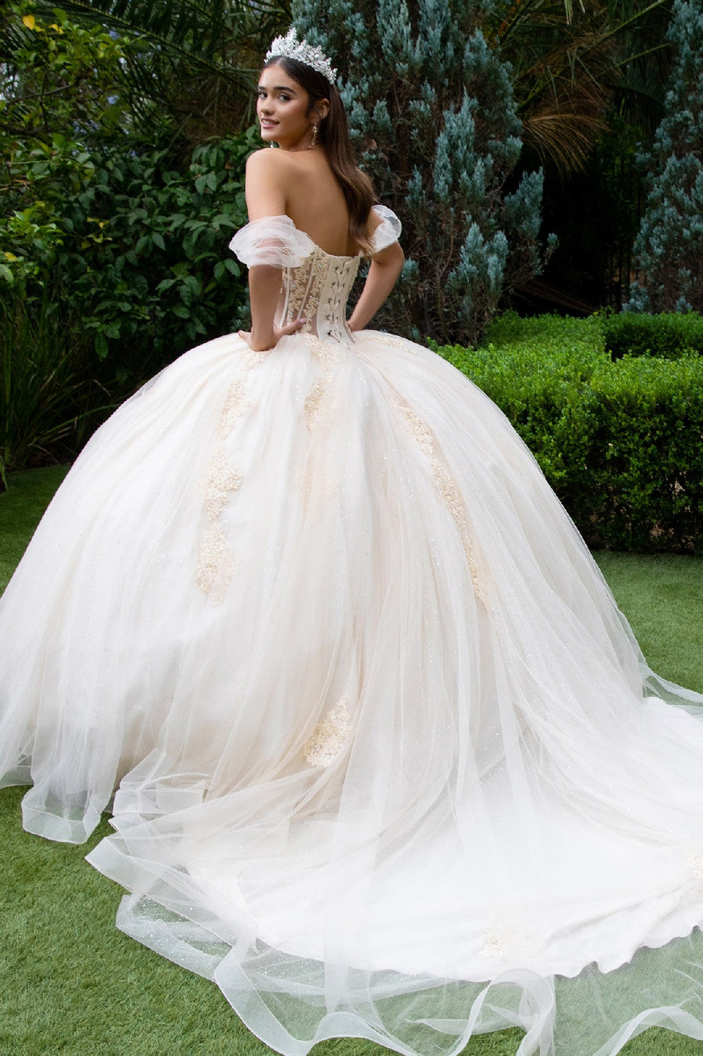 Off Shoulder Corset Ball Gown by GLS Gloria GL3502