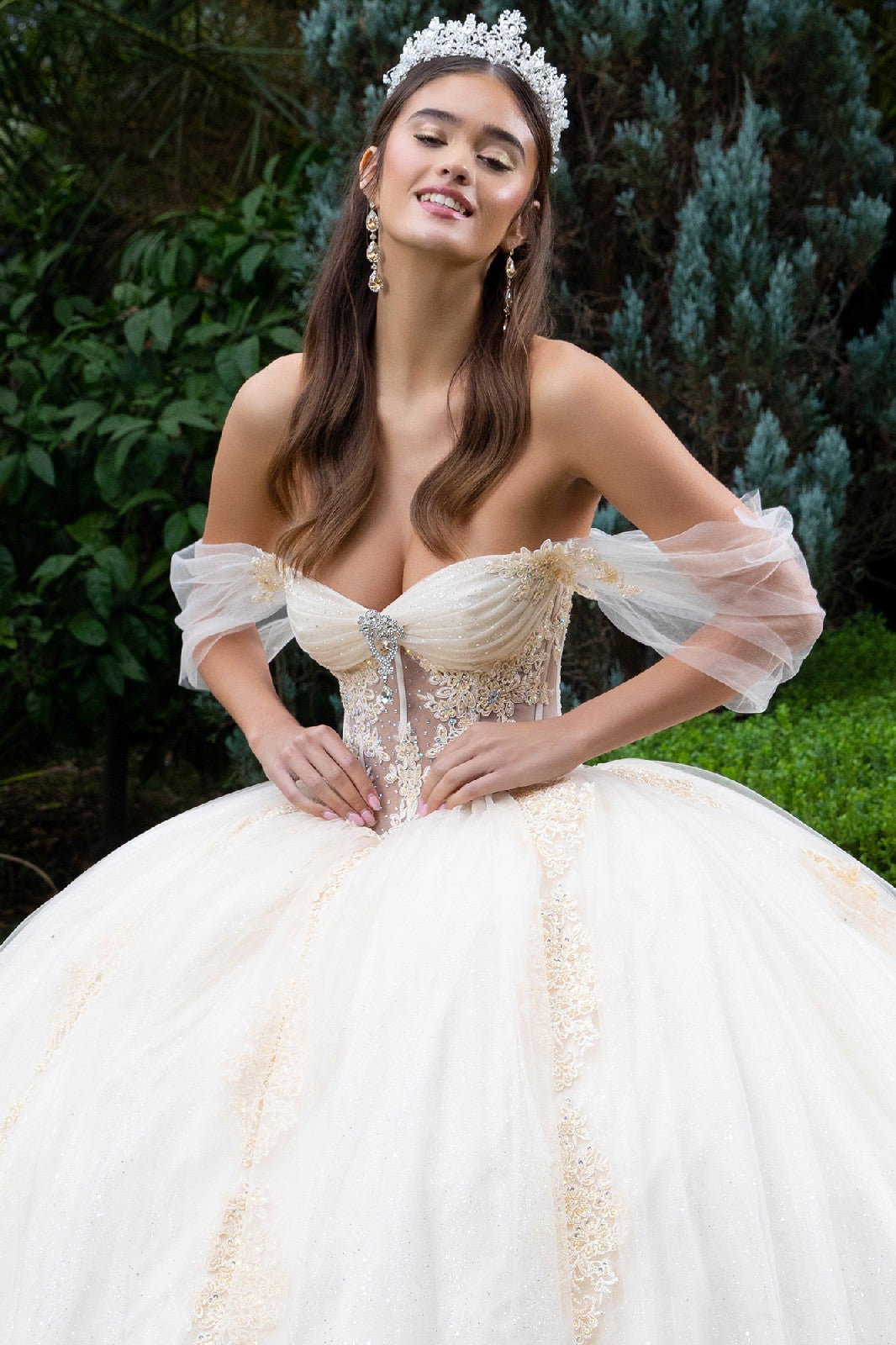 Off Shoulder Corset Ball Gown by GLS Gloria GL3502