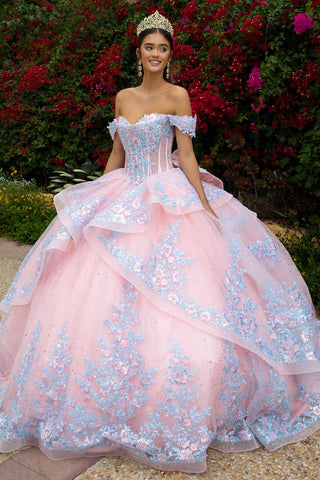 Schulterfreies Ballkleid mit Lagenmuster von GLS Gloria GL3517