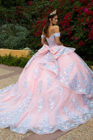 Schulterfreies Ballkleid mit Lagenmuster von GLS Gloria GL3517