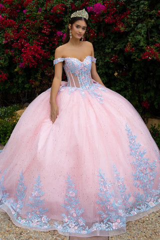 Schulterfreies Ballkleid mit Lagenmuster von GLS Gloria GL3517