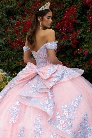 Schulterfreies Ballkleid mit Lagenmuster von GLS Gloria GL3517