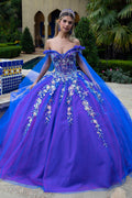 Ballkleid mit Pailletten und Cape-Ärmeln von GLS Gloria GL3518
