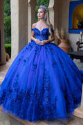 Robe de bal 3D florale à épaule dénudée par GLS Gloria GL3521