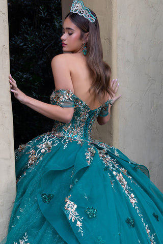 Schulterfreies Ballkleid mit Applikation von GLS Gloria GL3522