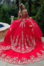 Applique Off Shoulder Ball Gown by GLS Gloria GL3522