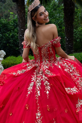Schulterfreies Ballkleid mit Applikation von GLS Gloria GL3522